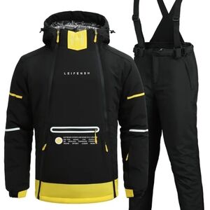 Leifensh Black and Yellow Ski Set